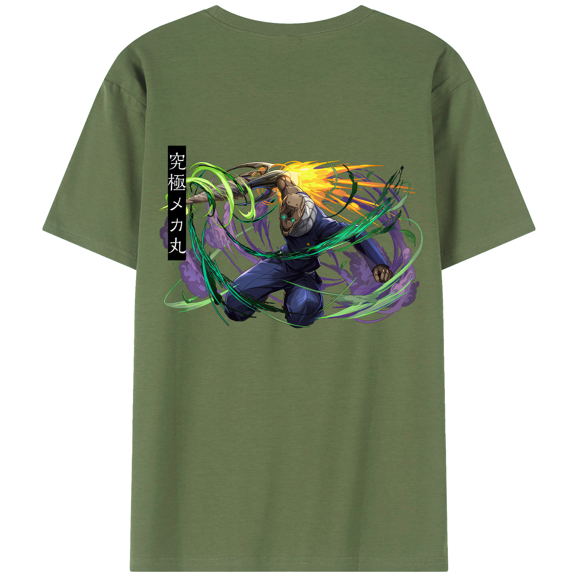（画像用） 呪術廻戦 Jujutsu Kaisen 綿100％ メンズ半袖Tシャツ（バックプリント） 通気性